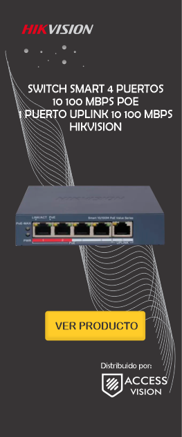 SWITCH SMART 4 PUERTOS 10 100 MBPS POE 1 PUERTO UPLINK 10 100 MBPS HIKVISION